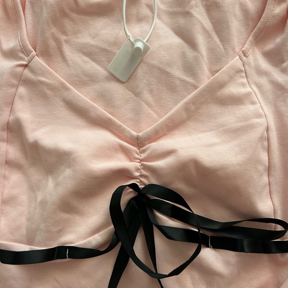 Long sleeve baby pink top